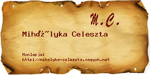 Mihályka Celeszta névjegykártya